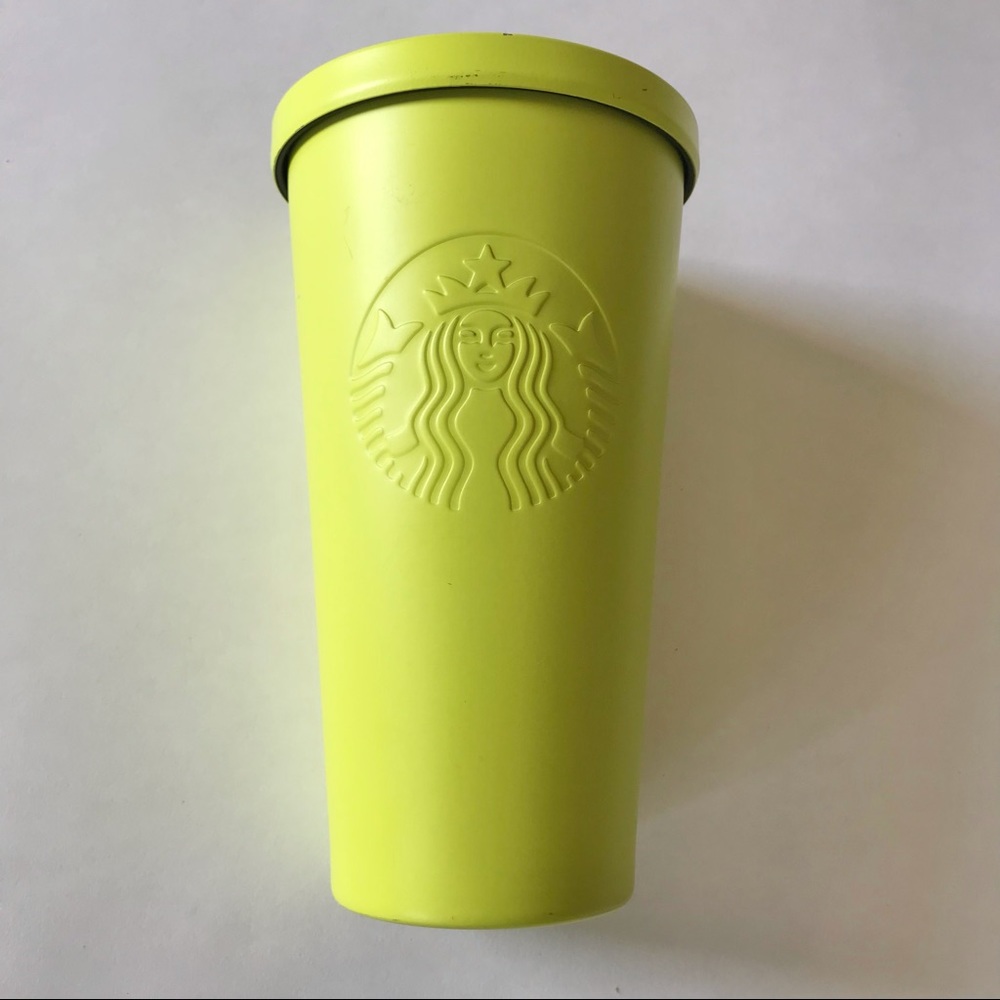 Starbucks 2014 Neon Green 16 oz Cold Drink Tumbler